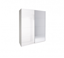 Шкаф-купе с зеркалом Миромарк Белла 2 дверный белый 200 см
