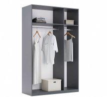 Шафа 3дв Міромарк Доні 3 дверна графіт сірий 135 см