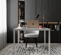 Письменный стол Brevity Loft mid Белый бриллиант/Белый металл