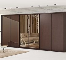 Шафа-купе з дзеркалом Комфорт меблі венге 6 дверна 540 см