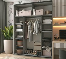 Шкаф-купе Дорос G-Caiser графит/белый 2 дверный 200 см