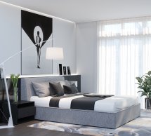 Кровать мягкая Woodsoft Kioto / Киото с подъемным механизмом и нишей для белья