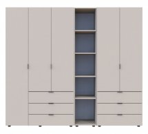 Шкаф Дорос Гелар кашемир с Этажеркой 5 дверной 231,9 см