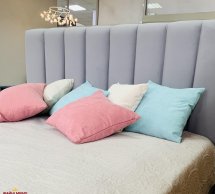 Кровать мягкая двуспальная Городок меблі Стенли с подъемным механизмом и нишей для белья