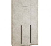 Шкаф Mebelstar Оскар трехдверный с антресолью Бетон 150 см
