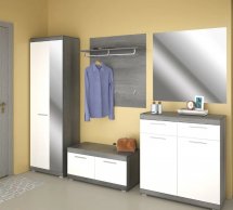 Зеркало Сокме Флорес Сосна фигурная / Белый глянец