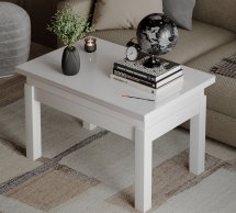 Стол-трансформер B-Fly Glass Белый бриллиант/Белые ноги/Белое стекло