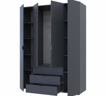 Шафа для одягу Дорос Гелар графіт 4-х дверна 155 см