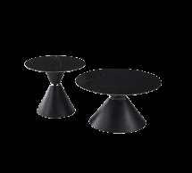 Журнальные столики (d80х42 + d60х51) Borg Shks black matt