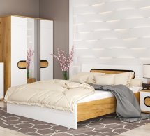 Модульна спальня Rodan/Родан Mebelbos Дуб крафт золотий/Білий