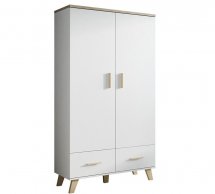 Шкаф 2D2S Cama Lotta 2 дверный белый 110 см