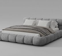 Ліжко м'яке Городок меблі Блейк з підйомним механізмом та нішею для білизни