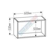 Шкаф верхний В60.53.1Д Хай-Тек глянец перламутр