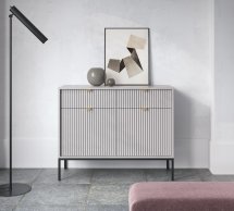 Комод Серый/Черные ножки KSZ104 Nova