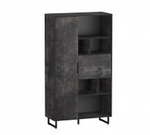 Стеллаж комби бетон темный F-0006 Форте