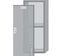 Тумба верхняя В-30 витр. Торонто