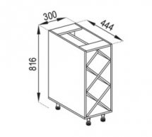 Тумба нижняя Н 30 под бутылки Доминика