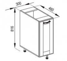 Тумба нижняя Н 30 карго Доминика