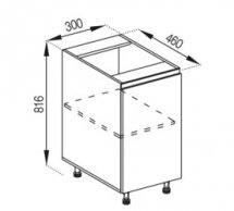 Тумба нижня Н 30 Тіна