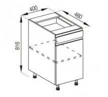 Тумба нижняя Н 40 ДШ Милана