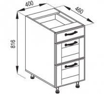 Тумба нижняя Н 40Ш Доминика