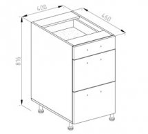 Тумба нижня Н 40Ш LUX Софі