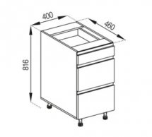 Тумба нижня Н 40Ш LUX Тіна