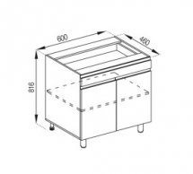 Тумба нижня Н 60 ДШ LUX Тіна