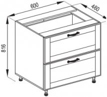 Тумба нижня Н 60 Ш LUX Домініка