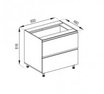 Тумба нижня Н 60 Ш LUX Тіна