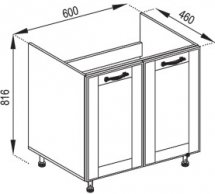 Тумба нижняя Н 60М Доминика
