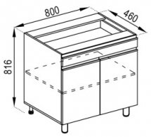 Тумба нижня Н 80 ДШ LUX Софі