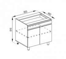 Тумба нижняя Н 80 ДШ Тина