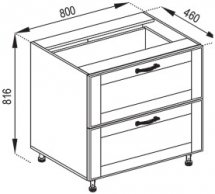 Нижний шкаф Н 80 Ш Доминика