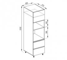 Пенал П 60 ДШ п/микромин. (h-920) LUX Милана