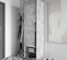 Шкаф Морели R-0002 Рамо 1 дверный бетон 52 см