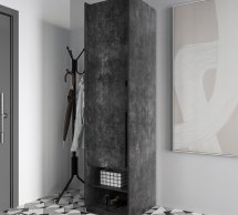 Шкаф Морели R-0002 Рамо 1 дверный бетон темный 52 см