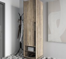 Шкаф Морели R-0002 Рамо 1 дверный ду гранж песочный 52 см