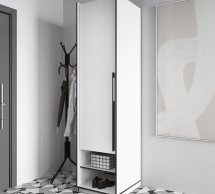 Шкаф Морели R-0002 Рамо 1 дверный белый 52 см