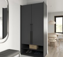 Шкаф Морели R-0003 Рамо 2 дверный антрацит 100 см