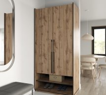 Шафа Морелі R-0004 Рамо 2 дверна дуб аппалачі зі штангою 100 см