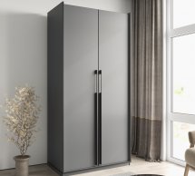 Шафа Морелі R-0014 Рамо 2 дверна антрацит зі штангою 100 см