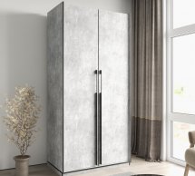 Шкаф Морели R-0014 Рамо 2 дверный бетон со штангой 100 см