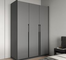 Шафа Морелі R-0015 Рамо 3 дверна антрацит з полицями 150 см
