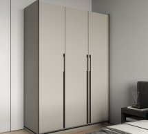 Шафа Морелі R-0016 Рамо 3 дверна кашемір зі штангою та полицями 150см