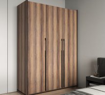 Шкаф Морели R-0016 Рамо 3 дверный дуб кверкус со штангой и полками 150см