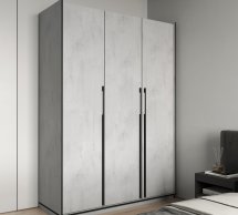 Шкаф Морели R-0015 Рамо 3 дверный бетон тефра с полками 150 см