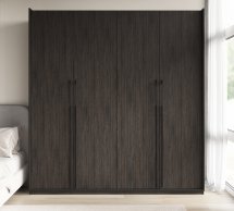 Шафа Морелі R-0020 Рамо 4 дверна венге зі штангою і полицями 197см