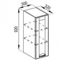 Тумба верхняя В 30 (h-920) Доминика