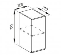 Тумба верхня В 30 Мілана